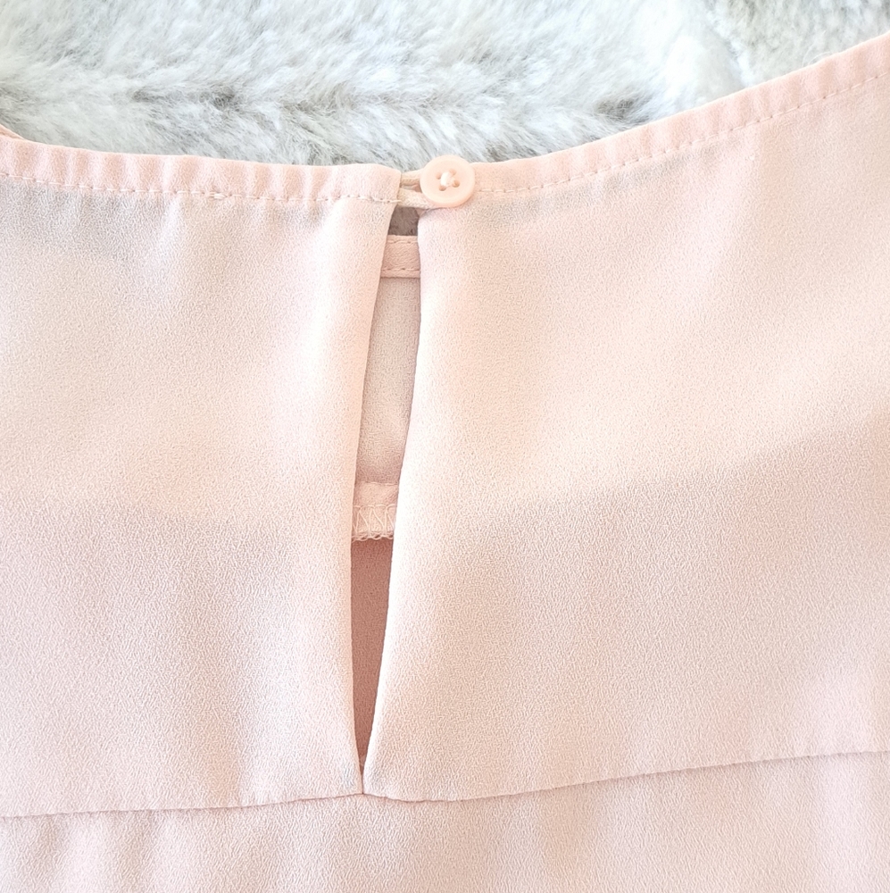 Loft Pink Flowy Lightweight Work Easter Ruffle Bl… - image 7